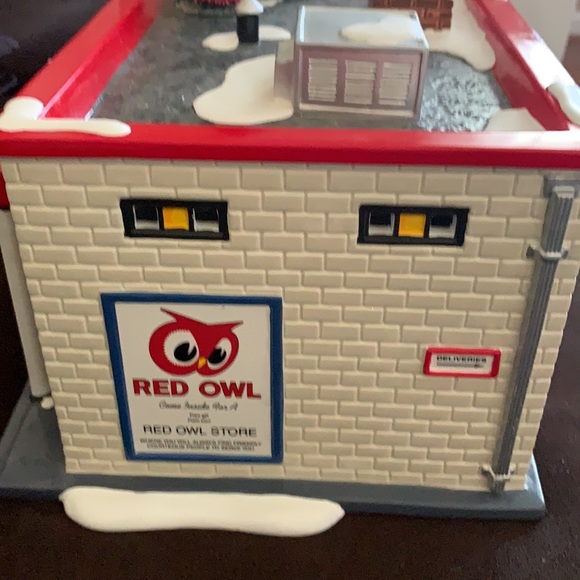 Snow Village Department 56 Red Owl Grocery Store Vintage rare. - Picture 6 of 13
